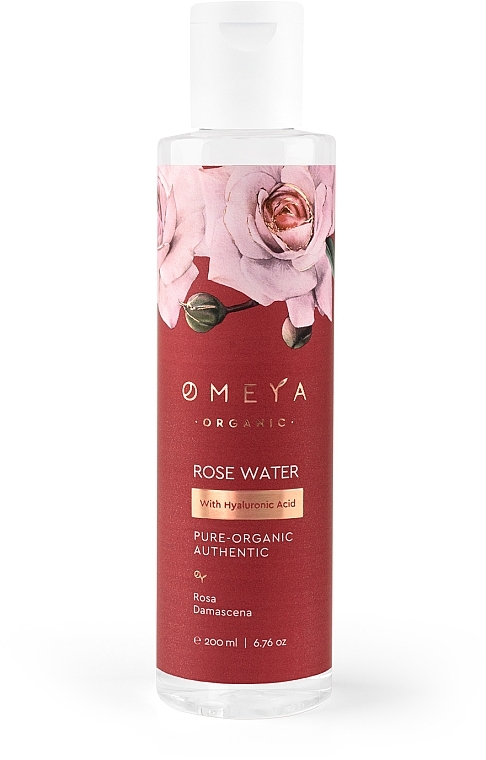 Hyaluronic Acid Rose Water - Omeya 100% Organic Rose Water With Hyaluronic Acid — photo N1