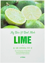 Fragrances, Perfumes, Cosmetics Lime Face Sheet Mask - A'pieu My Skin-Fit Sheet Mask Lime