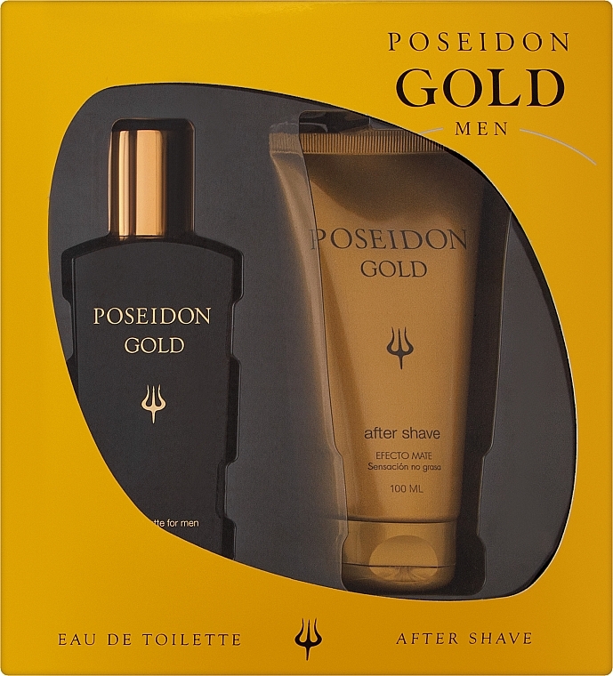 Set (edt/100ml + after/shave/100ml) - Spanish Institute Poseidon Gold — photo N1