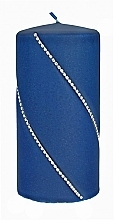 Fragrances, Perfumes, Cosmetics Decorative Candle, 7x14 cm, dark-blue cylinder - Artman Bolero Mat