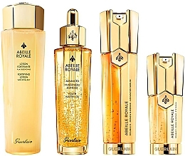 Fragrances, Perfumes, Cosmetics Set - Guerlain Abeille Royale Quadrilogy Travel Set (f/lot/150ml + f/oil/50ml + f/ser/50ml + eye/ser/20ml)