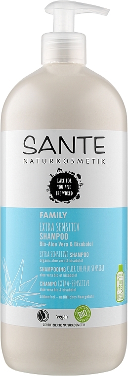 Family Shampoo for Sensitive Scalp "Aloe Vera & Bisabolol" - Sante Family Extra Sensitive Shampoo — photo N13