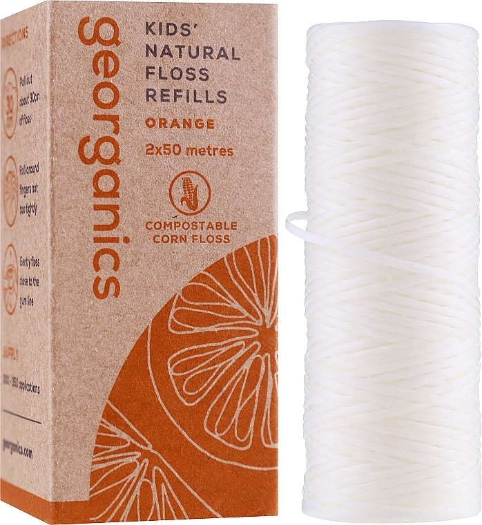 Dental Floss, 2x50 m - Georganics Natural Sweet Orange Dental Floss (refill) — photo N1