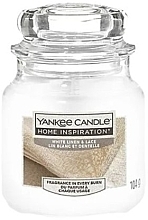 Scented Candle in Jar - Yankee Candle Home Inspiration White Linen & Lace — photo N1