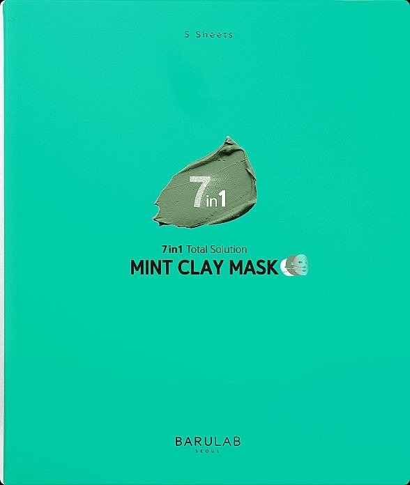 Soothing Clay Sheet Mask - Barulab 7in1 Total Solution Mint Clay Mask — photo N1