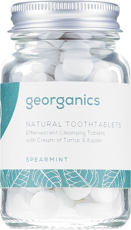 Tooth Cleansing Tablets "Spearmint" - Georganics Natural Toothtablets Spearmint — photo N2