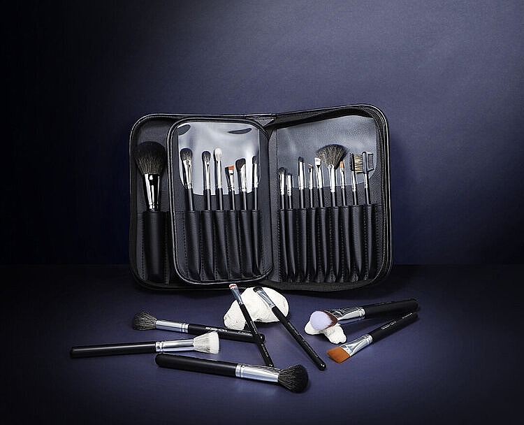 Makeup Brush Set, 26 pcs - Eigshow Beauty Master Series-PRO Bright Silver — photo N1