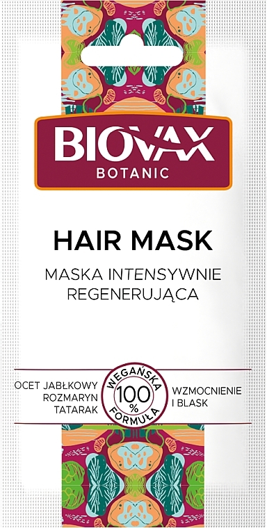 Regenerating Apple Vinegar Hair Mask - L'biotica Biovax Botanic Hair Mask Travel Size — photo N1