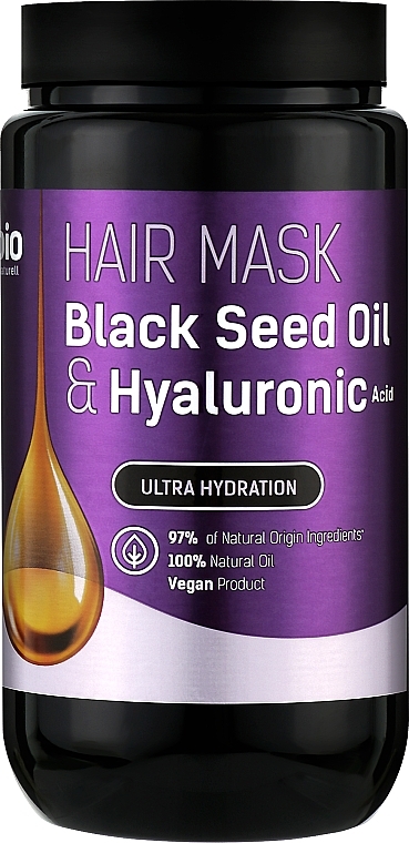 Hair Mask 'Black Seed Oil & Hyaluronic Acid' - Bio Naturell Hair Mask — photo N1