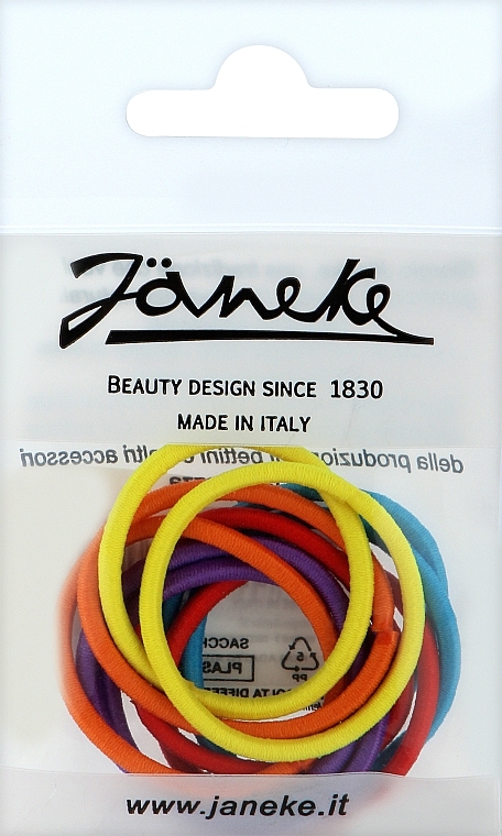 Hair Ties, 10 pcs., multicolored - Janeke — photo N1