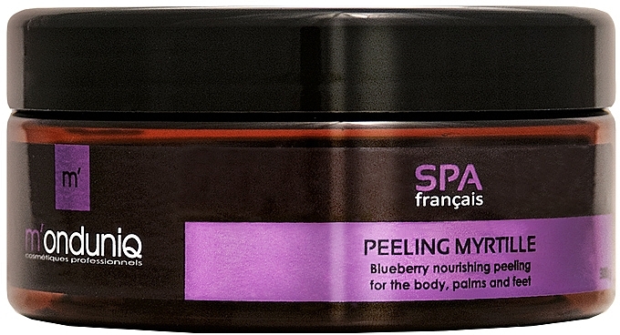 Blueberry Regenerating Body Scrub - M'onduniq SPA Velvet Blueberry Nourishing Peeling For The Body Palms And Feet — photo N1