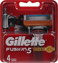 Shaving Razor Refills, 4 pcs. - Gillette Fusion Power — photo N3