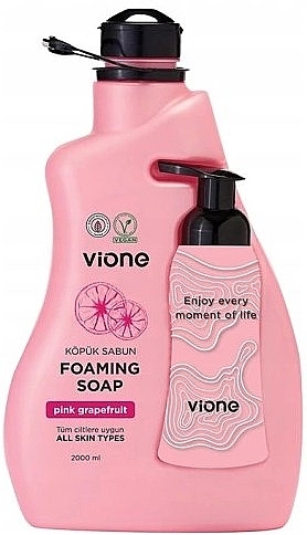 Pink Grapefruit Foam Soap - Vione (with dispenser) — photo N1