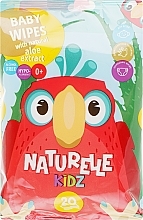 Fragrances, Perfumes, Cosmetics Baby Wet Wipes "Aloe Vera", 20 pcs - Naturelle Kidz