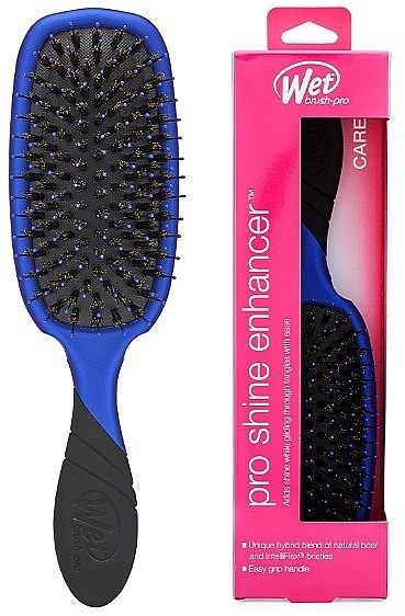 Shine Enhancing Hair Brush, blue - Wet Brush Pro Shine Enhancer Royal Blue — photo N5