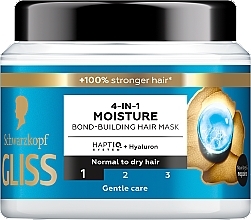 4-in-1 Moisturizing Mask for Damaged, Dry Hair - Gliss Kur Aqua Revive 4-in-1 Moisture Bond-Building Hair Mask — photo N1