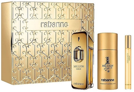 Paco Rabanne Million Gold - Set (edp/100ml+edp/10ml+deo/150ml) — photo N1