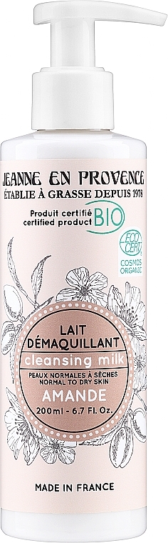 Organic Cleansing Almond Milk - Jeanne En Provence Amande Cleansing Milk — photo N1