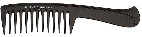 Titanium Comb with Handle, dark brown - Janeke 802 Titanium Range Comb — photo N1