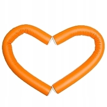 Flexible Curlers, length 18 cm, d16 mm, orange, 10 pcs - Xhair — photo N3