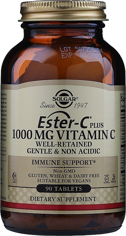 Vitamin C Dietary Supplement  - Solgar Ester-C Plus 1000 mg — photo N8