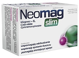 Magnesium & Vitamin B6 Food Supplement, tablets - Aflofarm Neomag Slim — photo N1