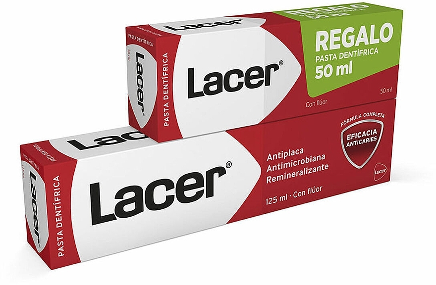 Set - Lacer Toothpaste Complete Action (toothpaste/125ml + toothpaste/50ml) — photo N1