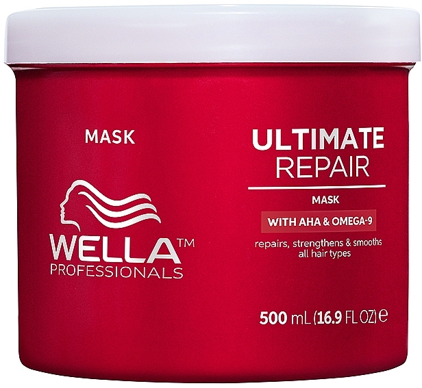 All Hair Types Cream Mask - Wella Professionals Ultimate Repair Mask With AHA & Omega-9 — photo N5