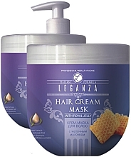 Hair Cream Mask with Royal Jelly - Leganza Cream Hair Mask With Royal Jelly (with dispenser) — photo N2