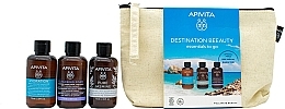 Set - Apivita Destination Beeauty Essentials To Go Set (shm/75ml + sh/gel/75ml + f/foam/75ml + bag) — photo N1