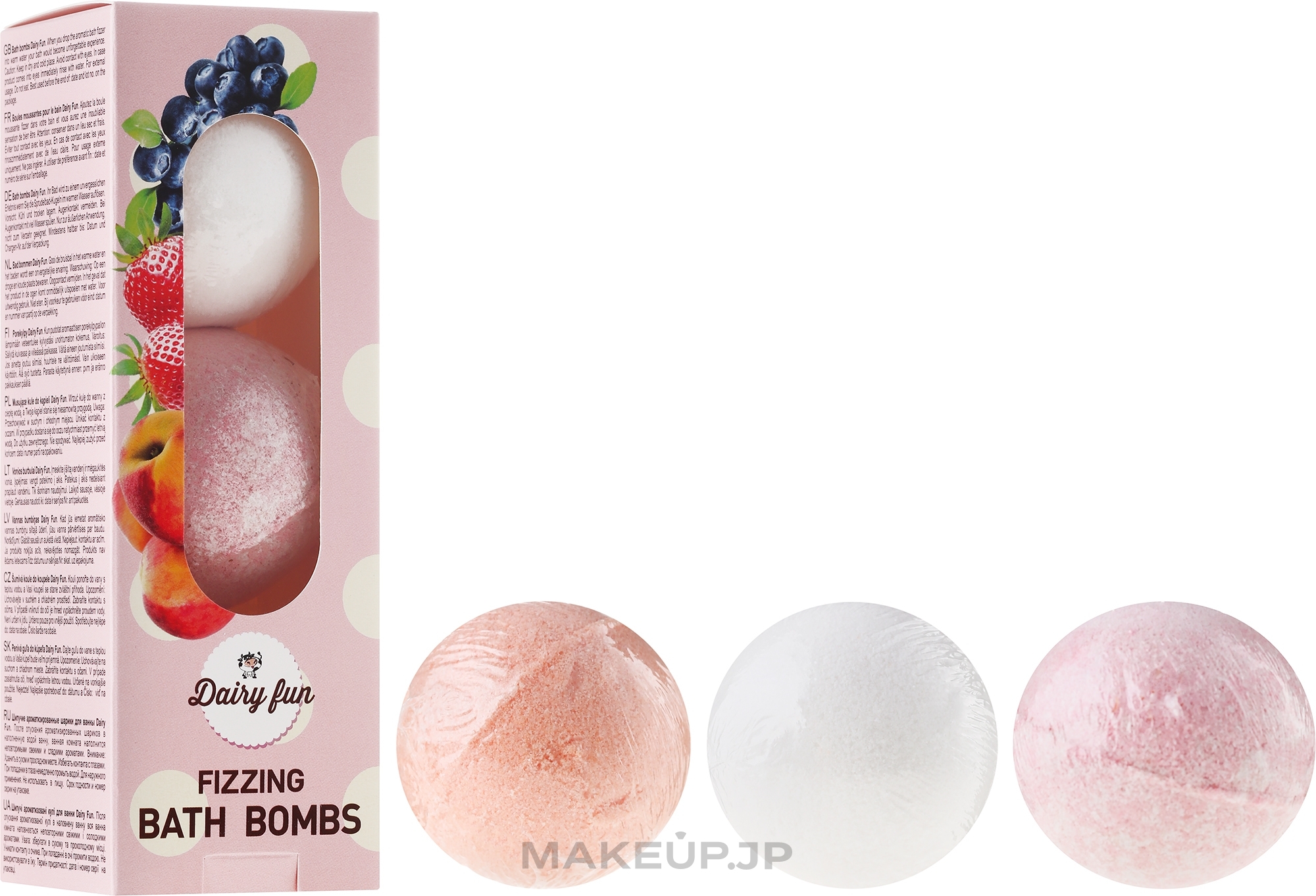 Fizzing Bath Bombs - Delia Dairy Fun Milky Bath Balls — photo 3 x 100 g