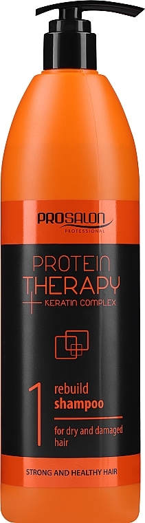 Sulfate-Free Shampoo - Prosalon Protein Therapy+ Keratin Complex Rebuild Shampoo (with pump) — photo N1