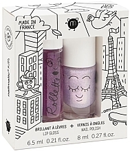 Nailmatic Kids Set Lovely City (lip/gloss/6,5ml + nail/polish/8ml) - Set — photo N1