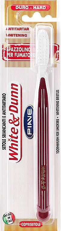 White & Dunn Toothbrush, hard, burgundy - Piave Toothbrush — photo N1