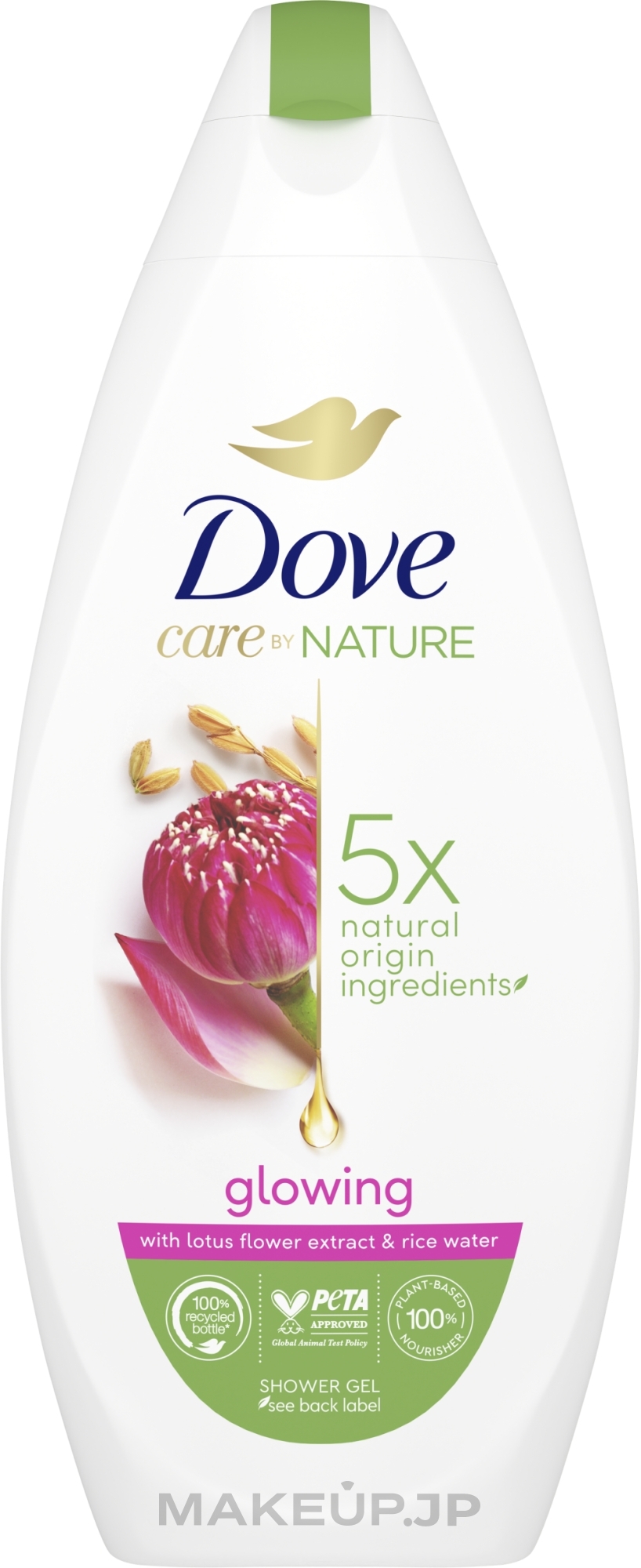 Shower Gel with Lotus Flower & Rice Water Extract - Dove Care By Nature Glowing Shower Gel — photo 225 ml