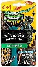 Fragrances, Perfumes, Cosmetics Disposable Shaving Razor, 4 pcs - Wilkinson Sword Xtreme 3 Sensitive Comfort