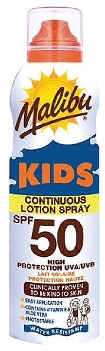 Sunscreen Waterproof Kids Lotion - Malibu Sun Kids Continuous Lotion Spray SPF50  — photo N1