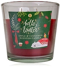 Fragrances, Perfumes, Cosmetics Apple & Cinnamon Scented Candle - Accentra Hello Winter Scented Candle