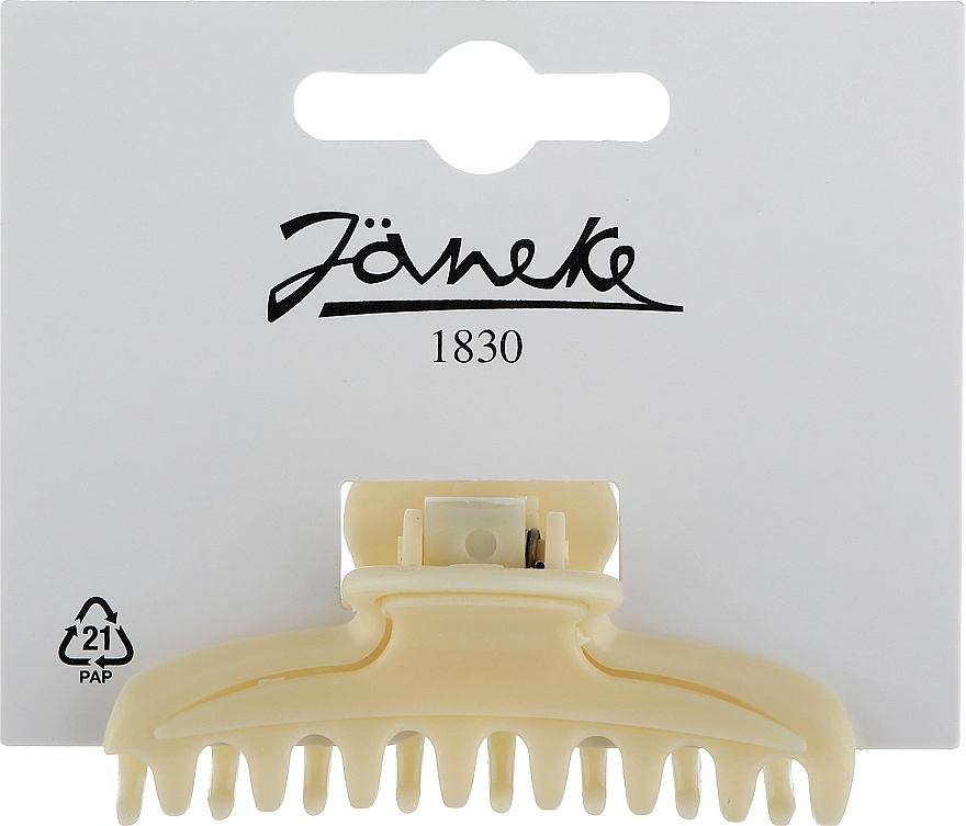 Claw Clip JG71099 CRN, 7 x 2.6 cm, milky - Janeke Hair Clip — photo N1