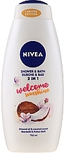 Fragrances, Perfumes, Cosmetics Bath Gel Foam "Coconut and Almond" - NIVEA Welcome Sunshine Body Wash Limited Edition