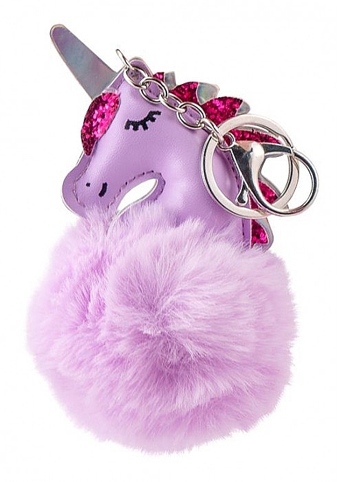 Keychain 'Fluffy Unicorn', purple - Martinelia Keychain Unicorn Puff — photo N1