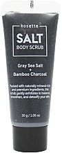 GIFT Salt Body Scrub - Kosette Salt Body Scrub Gray Sea Salt + Bamboo Charcoal (mini size)  — photo N2