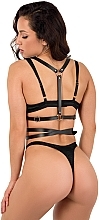 Eco-Leather Harness 'Play Grey', black - MAKEUP Women's PU Leather Harness (1pc) — photo N5