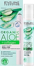 Moisturizing & Lifting Roll-On Eye Contour Gel - Eveline Cosmetics Organic Aloe + Collagen — photo N2