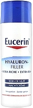 Night Face Cream for Dry Skin - Eucerin Hyaluron-Filler Extra Riche Night Cream — photo N1