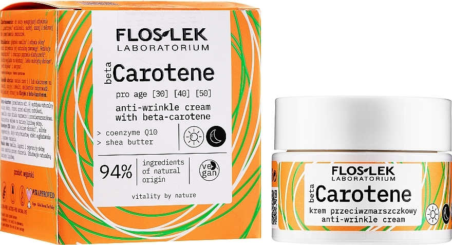 Anti-Wrinkle Cream with Beta-Carotene - Floslek Beta Carotene Cream — photo N2