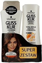 Fragrances, Perfumes, Cosmetics Set - Gliss Kur Total Repair (shmp/250ml + balm/200ml)