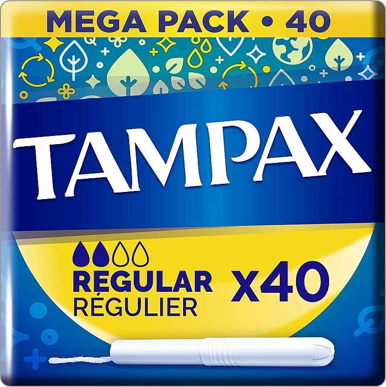 Tampons with Applicator, 40 pcs. - Tampax Regular — photo N1