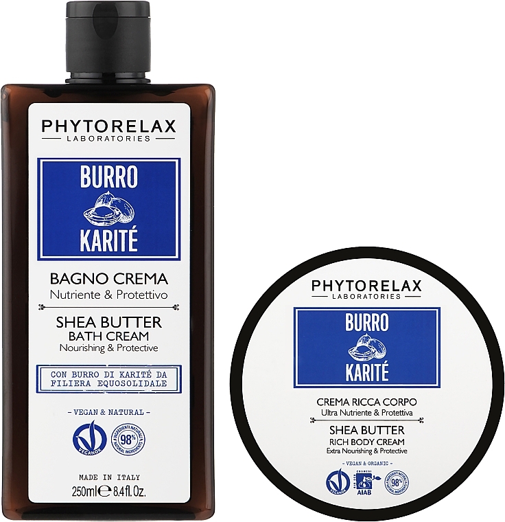 Set - Phytorelax Laboratories Shea Butter (sh/gel/250ml + b/cr/250ml) — photo N2