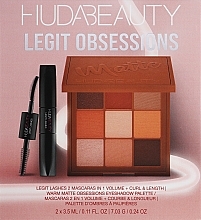Set - Huda Beauty Obsessions Warm (mascara/2x3.5ml + palette/7.03g) — photo N2